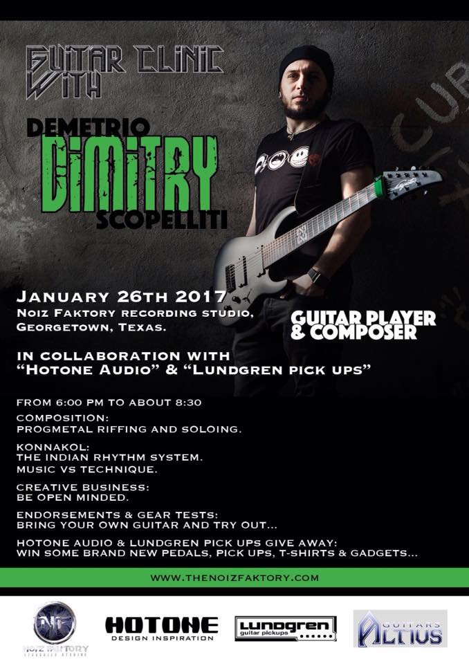 Demetrio 'Dimitry' Scopelliti: January 2017 - Guitar Clinic, Georgetown Texas USA