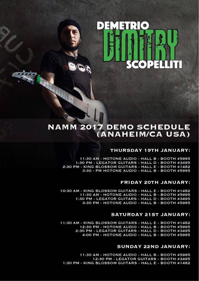 Demetrio 'Dimitry' Scopelliti: January 2017 - The Namm Show, Anaheim California US